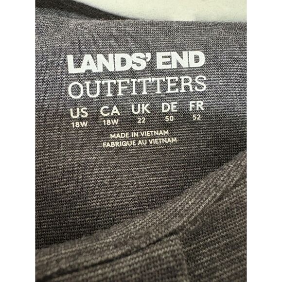 Lands End Outfitters Dress Womens 18W Gray Short Sleeve Knit Shift Pockets - Picture 5 of 8